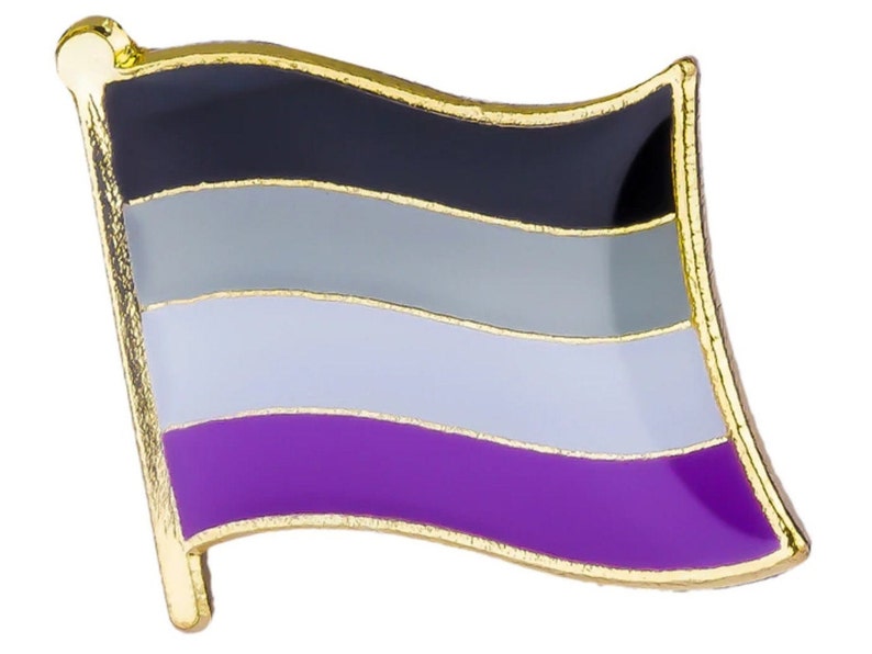 Asexual Pin Asexual Pride Flag Badge Ace Pride Enamel Pin Etsy 