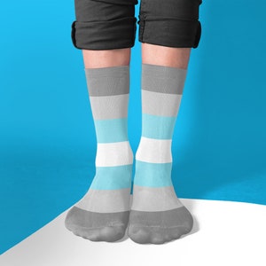 Demiboy Flag Socks | Demiboy Pride Flag Socks | Queer Gifts | Pride Merch