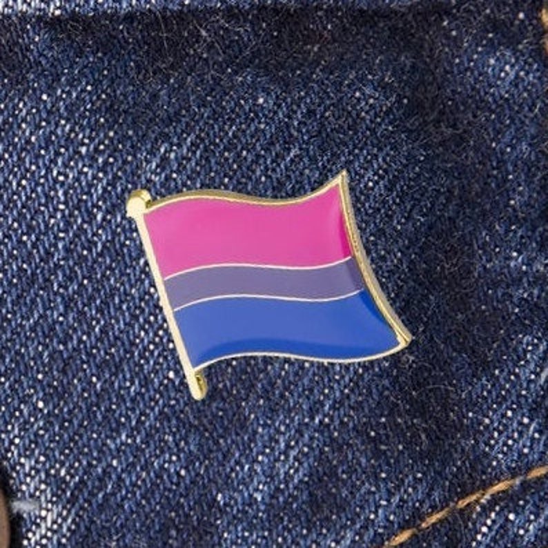 Bisexual Pride Pin Bi Pride Flag Pin Bisexual Accessories Etsy