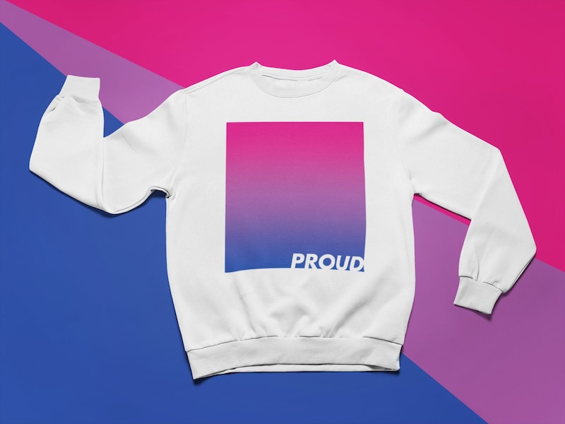 Bisexual pride flag sweatshirt