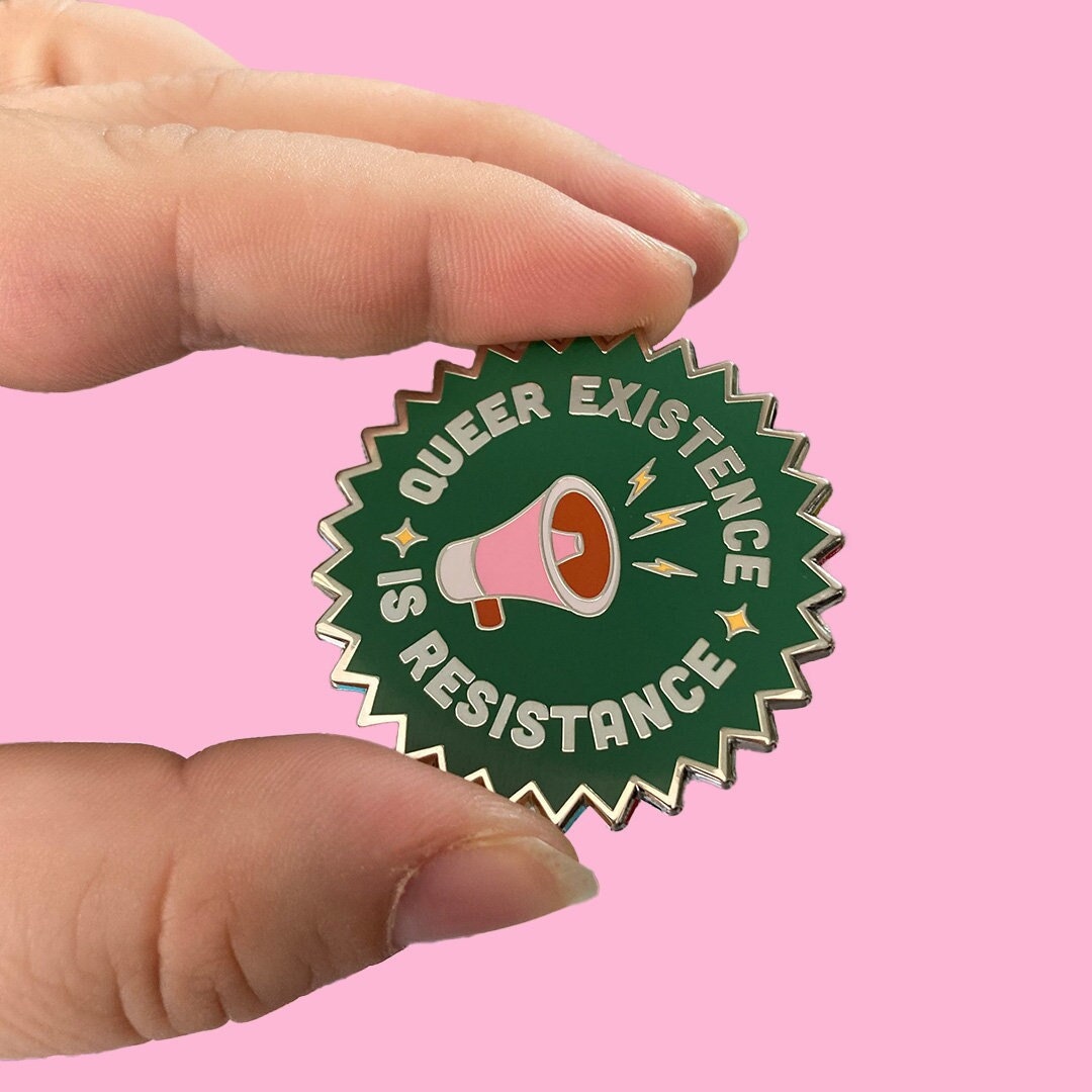 Queer Existence is Resistance Queer Pride Pin | LGBTQ Pins - Etsy UK