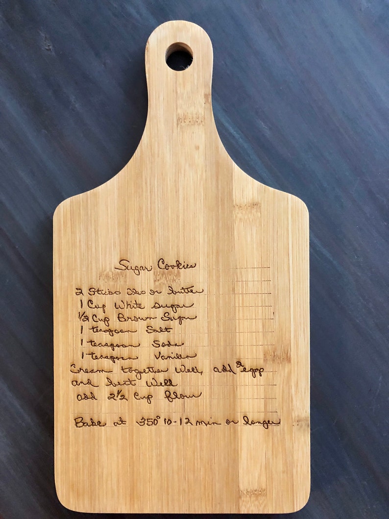 Recipe Cutting Board Engraved Etsy