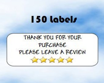 150 Review stickers Review labels total shop stickers etsy review labels 5 star stickers thank you for your purchase please leave a review