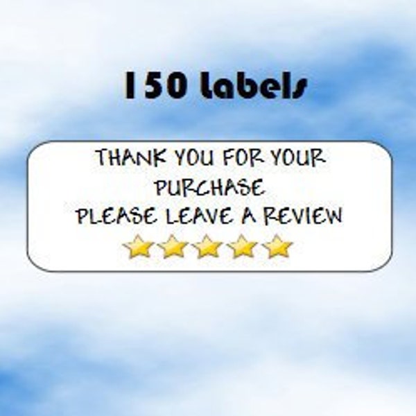 150 Review stickers Review labels total shop stickers etsy review labels 5 star stickers thank you for your purchase please leave a review