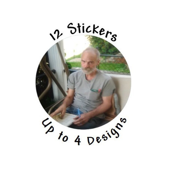 Custom Photo Stickers personalized stickers 12-2 in round stickers up to 4 designs your photo personalized gifts birthday gifts custom label