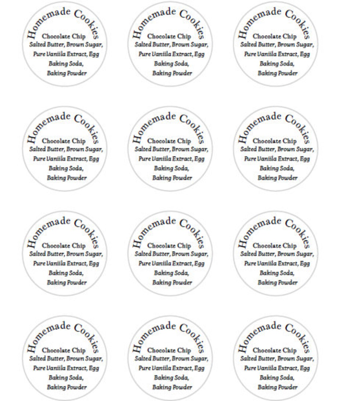 Ingredient Labels Shop labels ingredient Stickers Shop Etsy
