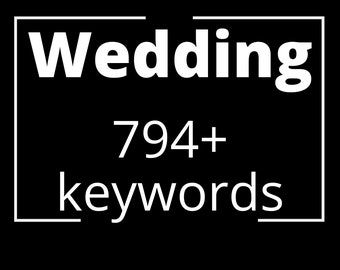 Ayuda con palabras clave, palabras clave para bodas, lista de palabras clave, mejores palabras clave