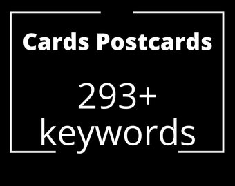 Tarjetas Postales Lista de palabras clave para descarga instantánea