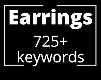 725 palabras clave de pendientes para tu tienda de Etsy