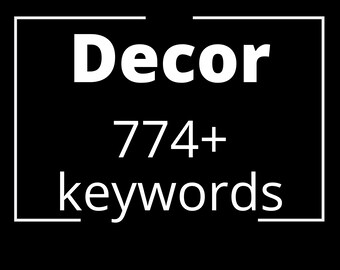 Optimización de palabras clave, palabras clave de decoración, palabras clave principales