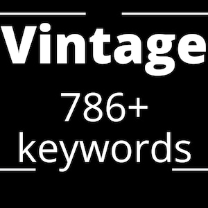 Vintage keywords, Retro keywords - instant download keywords list