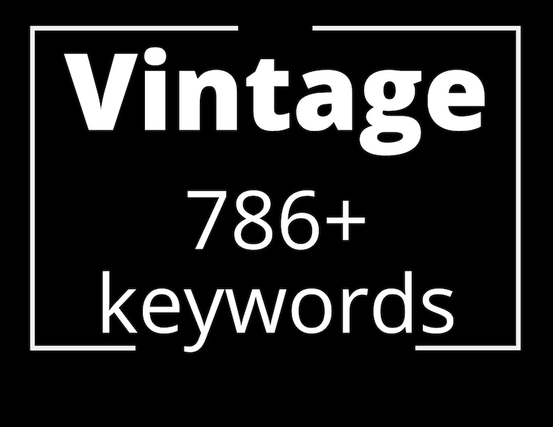 Vintage Keywords, Retro Keywords Instant Download Keywords List Etsy