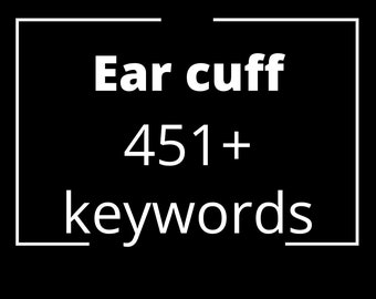 Ear cuff - lista de palabras clave de descarga instantánea