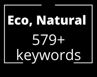 Eco, natural - lista de palabras clave de descarga instantánea