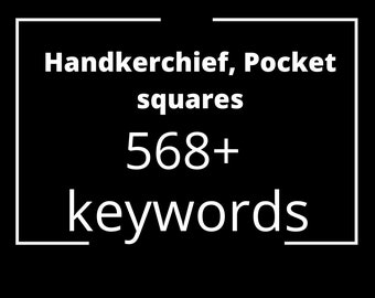 Pañuelo, bolsillo, cuadrados - lista de palabras clave de descarga instantánea