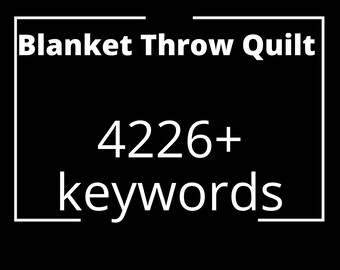 4226 Manta, manta, edredón a cuadros Palabras clave, palabras clave de Etsy, palabras clave de SEO, palabras clave de etiquetas y títulos, lista de palabras clave