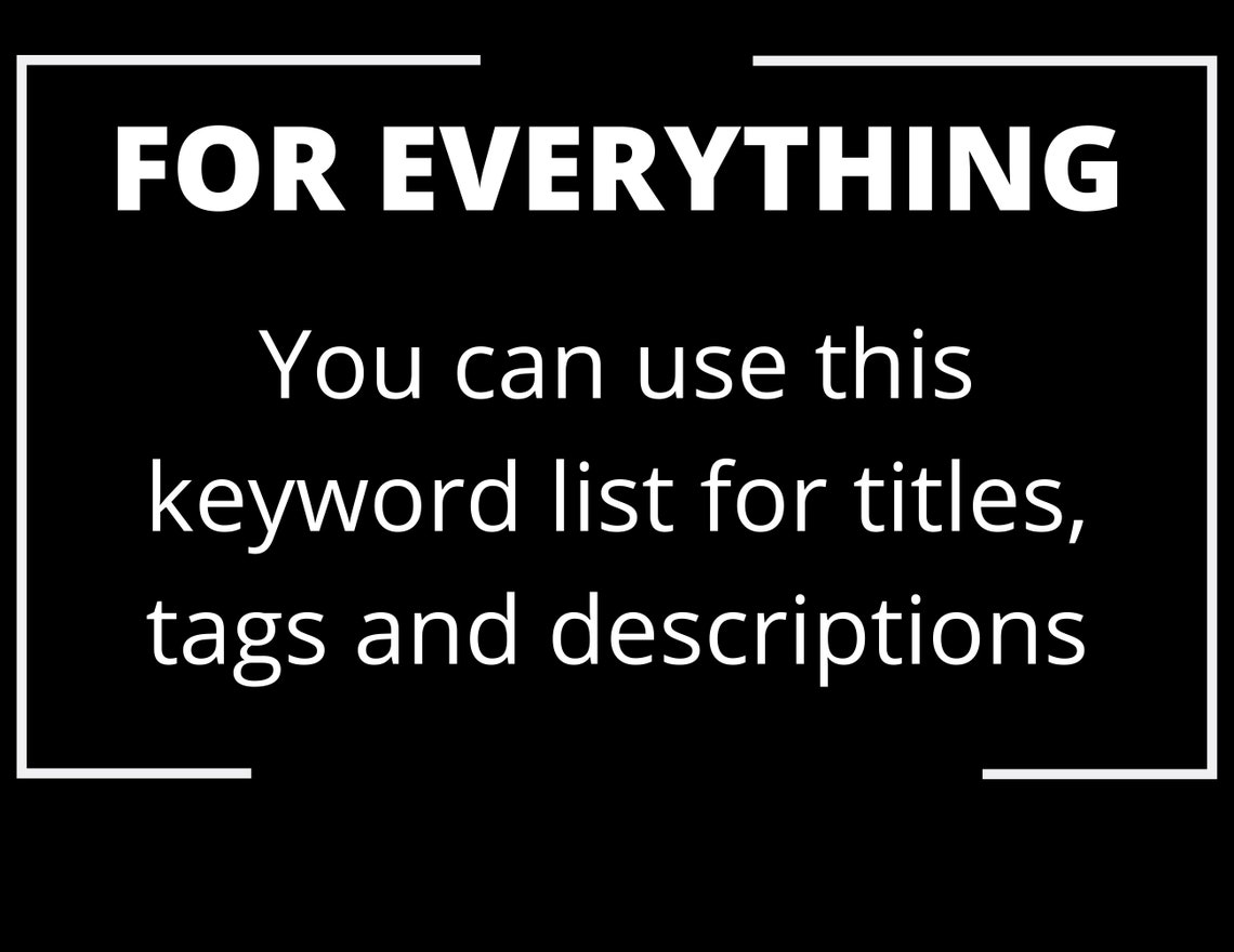 Tshirt Keywords List for Instant Download Etsy