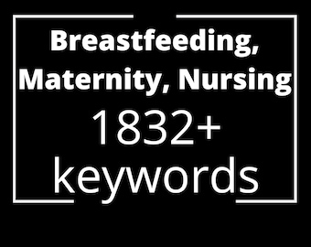 Lista de palabras clave de lactancia, maternidad y enfermería para descarga instantánea
