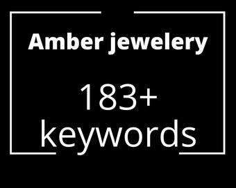 Lista de palabras clave de joyería de ámbar para descarga instantánea