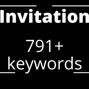 Invitation keywords, competitors keywords, find keywords, google keyword, longtail keywords