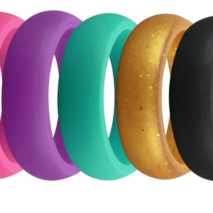 Women Silicone Wedding Ring / Rubber Band  Yoga Gym Gift for Her