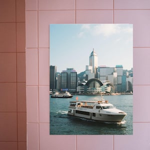 Hong Kong Victoria Harbour, 2D Style, Wall Art, Printable Art