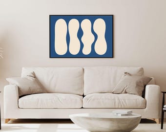 Minimalist Blue Abstract Wall Art (Digital Download)
