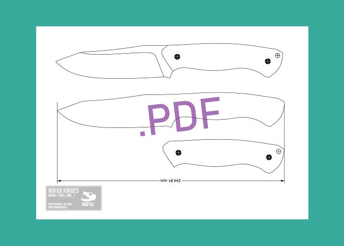 Knife Templates Printable Knife Design PDF FILE Etsy