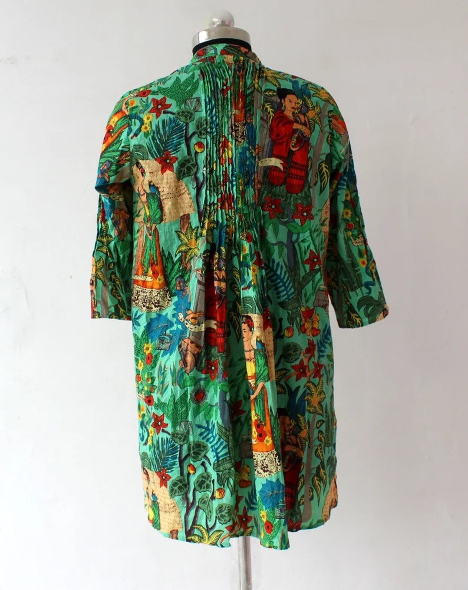 Cotton Handmade Kurti Farida Kahlo Print Dress Cotton Top Etsy