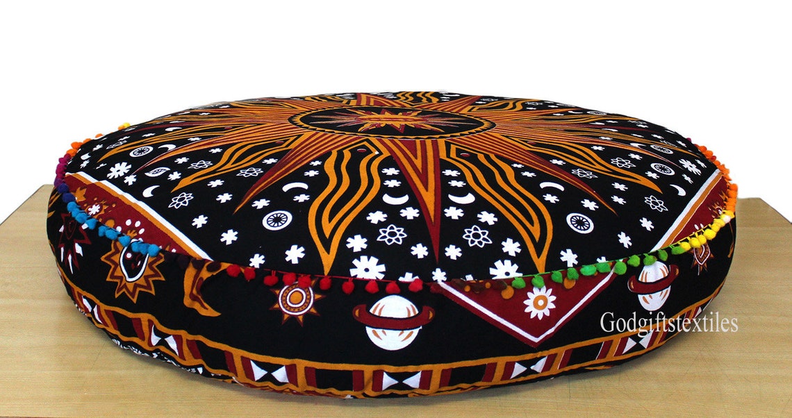 35 Large Round Cushion Cover Decorative Large Round Etsy