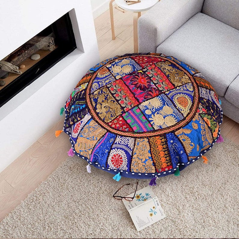 All Size of Round Cushion Covers Floor Decorative Vintage Etsy Australia