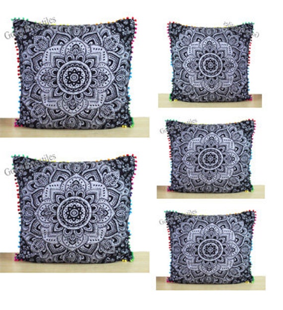 Set 24X24" Pillow Covers Large Pillow Cushion Cover Indian Tie Dye Throw 2 Pcs Set 24X24" Pillow Covers Large Pillow Cushion Cover Indian Tie Dye Throw 2 Pcs