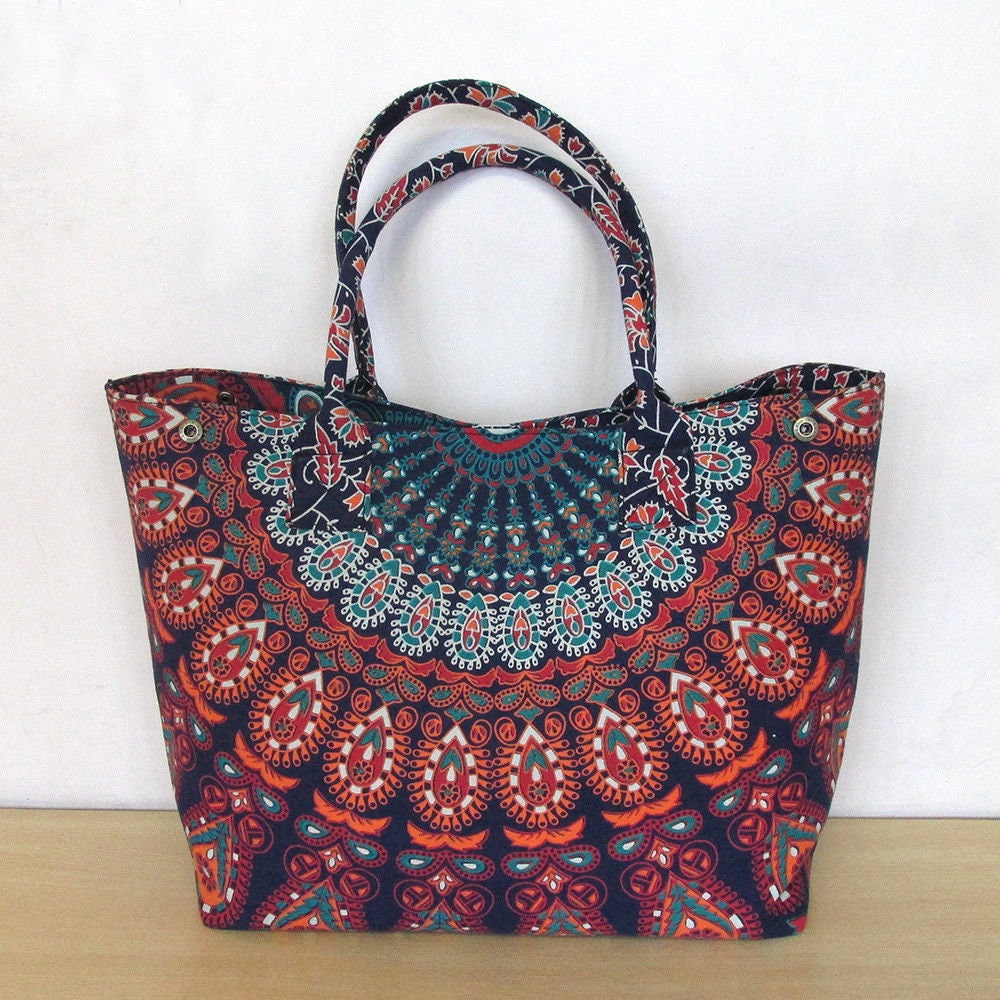 Mandala Cotton Women's Bags Shoulder Carry Bag Handbag Beach Indian Throw Mandala Cotton Women's Bags Shoulder Carry Bag Handbag Beach Indian Throw