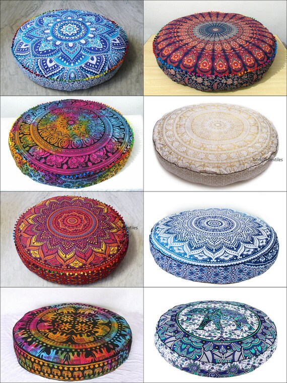35 Large Round Cushion Cover Decorative Pillows Covers Etsy