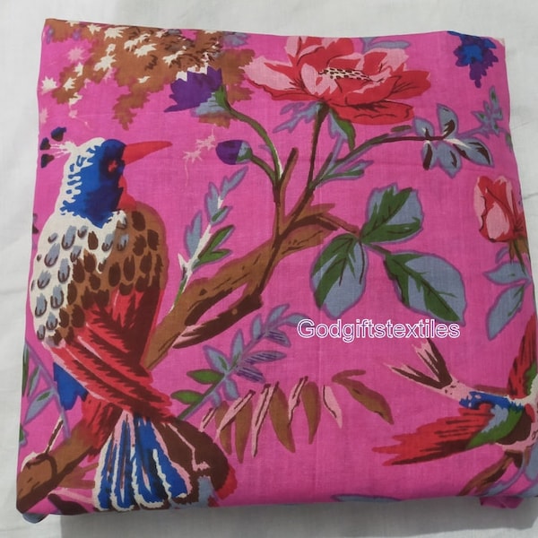 Tissu imprimé oiseaux indien floral ROSE OISEAUX tissu imprimé COTON Tissus pour abat-jour rideau tissu courtepointe costume de mariée couverture de table