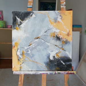 Large acrylic painting on canvas, abstract painting, abstract wall art, modern mural