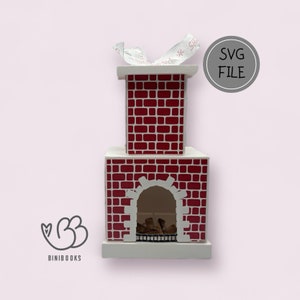 SVG gift box fireplace plotter file Digital SVG file