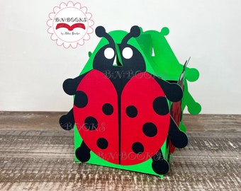 Boîte cadeau coccinelle fichier de coupe fichier de coupe pour machines à couper ou ciseaux fichier SVG, y compris les instructions vidéo Pâques