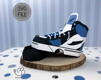 Fichier SVG de boîte cadeau de sneaker 3D, fichier de découpe pour machines à découper, y compris les instructions vidéo, sneaker en papier