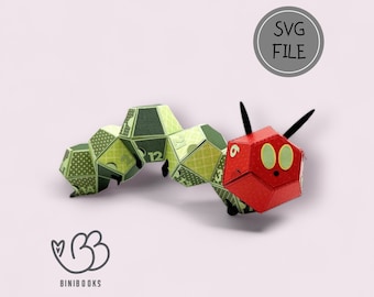 SVG Advent Calendar Caterpillar including video instructions Plotter file + PDF with dimensions Digital SVG file