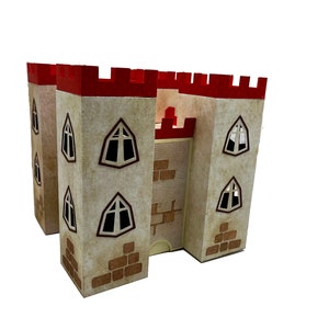 SVG gift box knight's castle including video instructions plotter file Digital SVG file