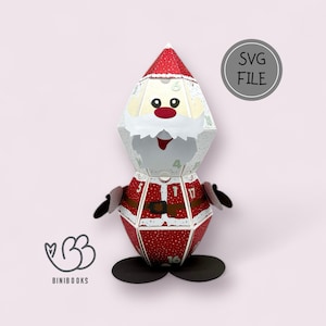 SVG Advent Calendar Santa Claus including video instructions Plotter file Digital SVG file