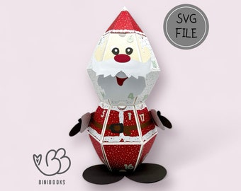SVG Advent Calendar Santa Claus including video instructions Plotter file Digital SVG file