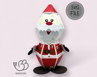 SVG Advent Calendar Santa Claus incl. video instructions Plotter file Digital SVG file also for Cricut Joy