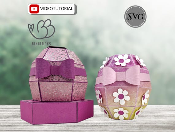 Osterei Geschenkbox SVG Datei, Plotterdatei, SVG Schneidedatei Ostern, mit Videoanleitung