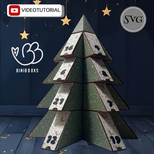 Adventskalender Weihnachtsbaum  SVG  Datei, Plotterdatei, SVG Schneidedatei Weihnachten, Tannenbaum mit Videoanleitung