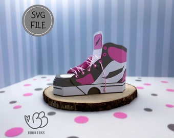 3D sneaker gift box SVG + PDF file, cutting file for cutting machines, including video instructions, paper sneaker