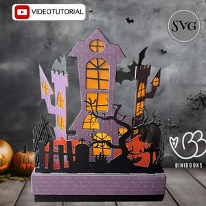 Geschenkdoos Halloween SVG-bestand, plotterbestand, SVG-snijbestand 3D cadeau * met video-instructies