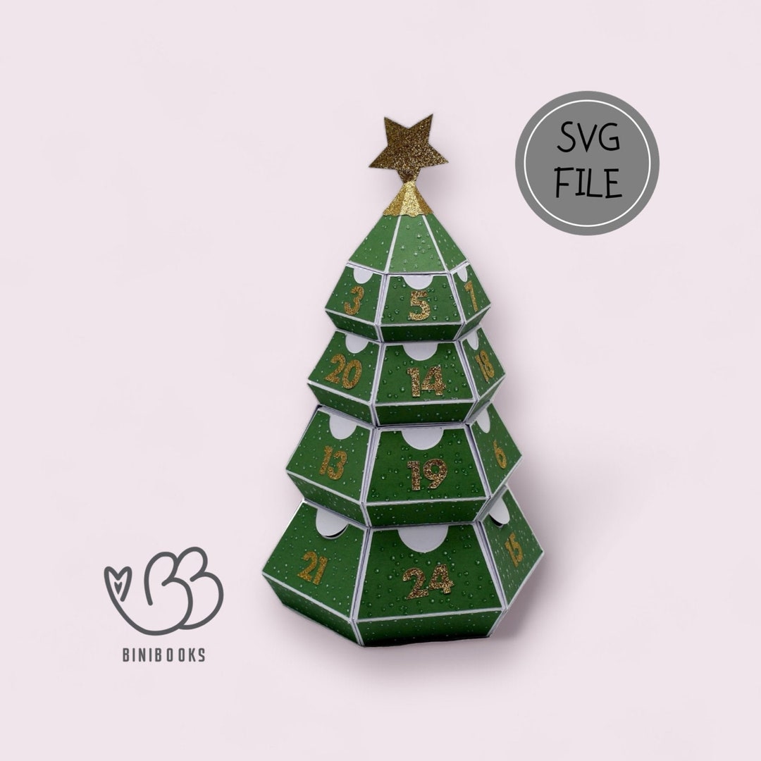 SVG Advent Calendar Christmas Tree Including Video Instructions Plotter ...