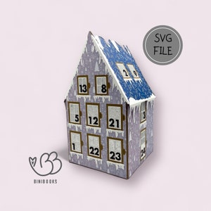 SVG Advent Calendar House incl. video instructions Plotter file Digital SVG file